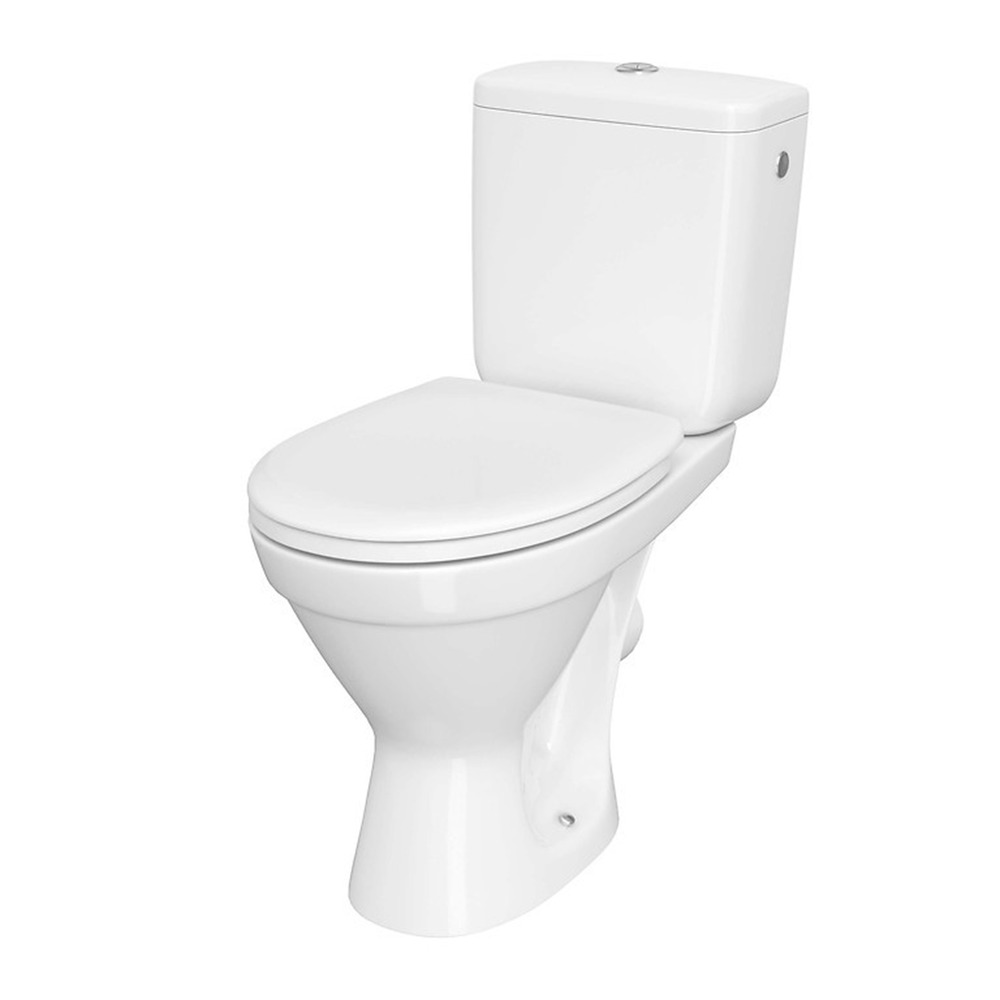 Set vas WC pe pardoseala 698 Cersanit Cersania II rezervor 010 si capac softclose alb 010