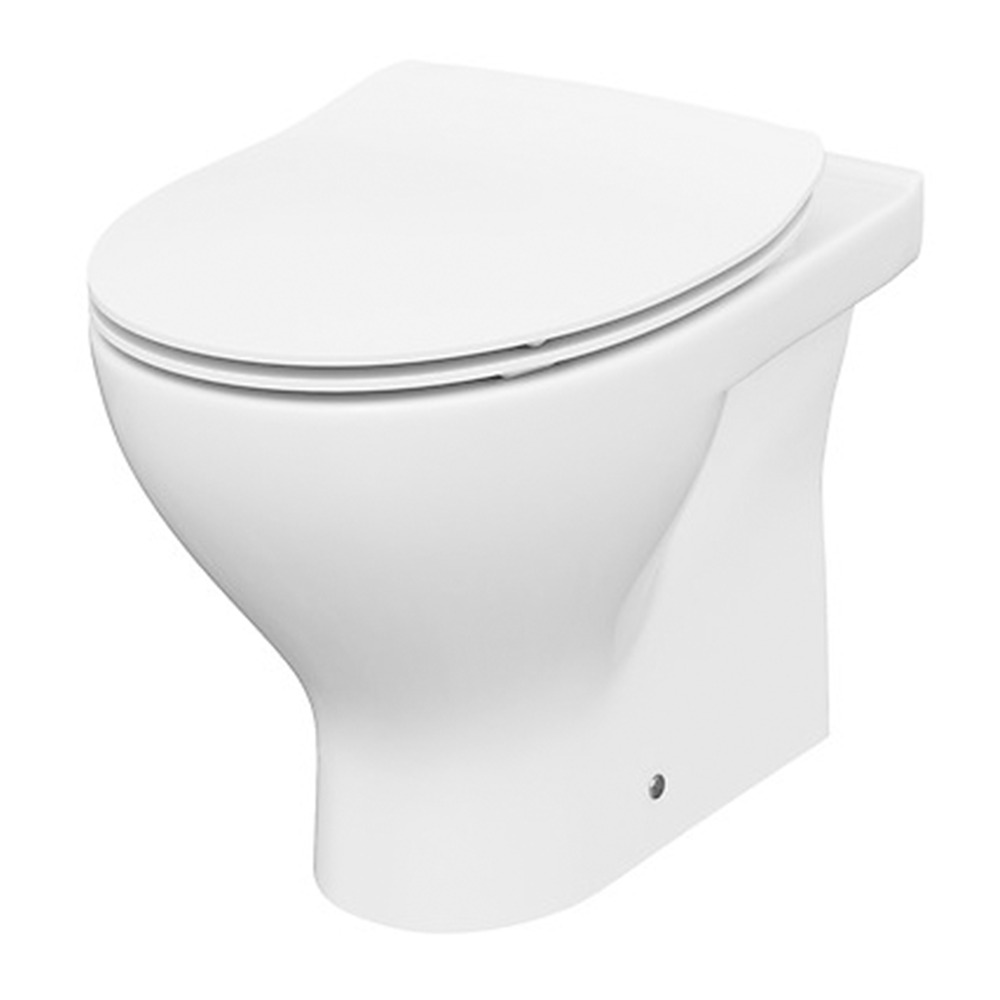 Set vas WC pe pardoseala A37 Cersanit Moduo si capac slim softclose alb A37