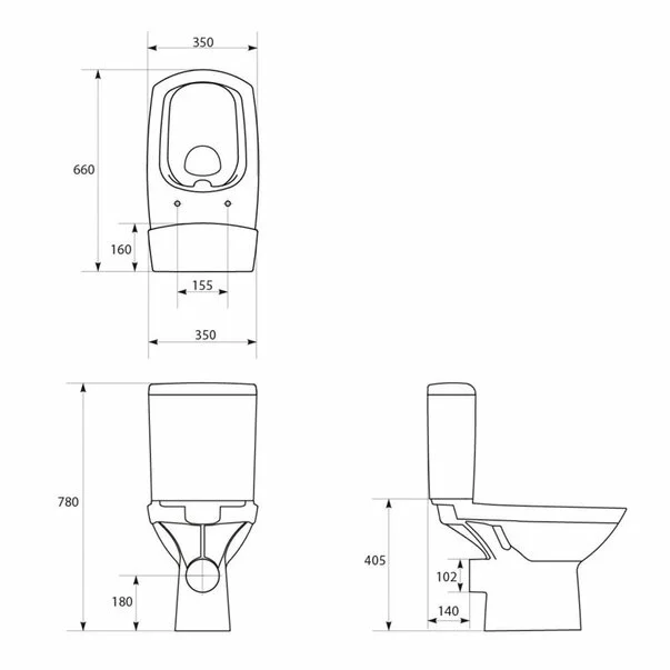 Set vas WC pe pardoseala Cersanit Carina New Clean On cu rezervor si capac alb picture - 3