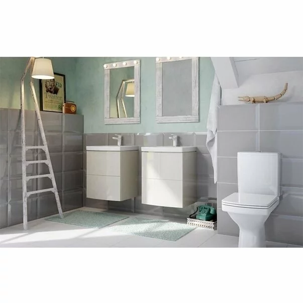 Set vas WC pe pardoseala Cersanit Easy New Clean On cu rezervor si capac inchidere lenta picture - 3