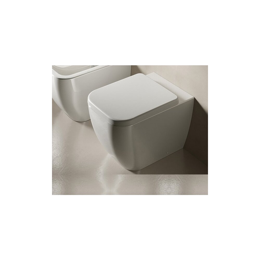 Set vas wc pe pardoseala Hatria Bianca BackToWall cu capac soft close