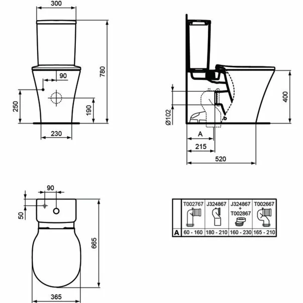 Set vas wc pe pardoseala BTW cu rezervor si capac softclose Ideal Standard Connect Air AquaBlade picture - 8