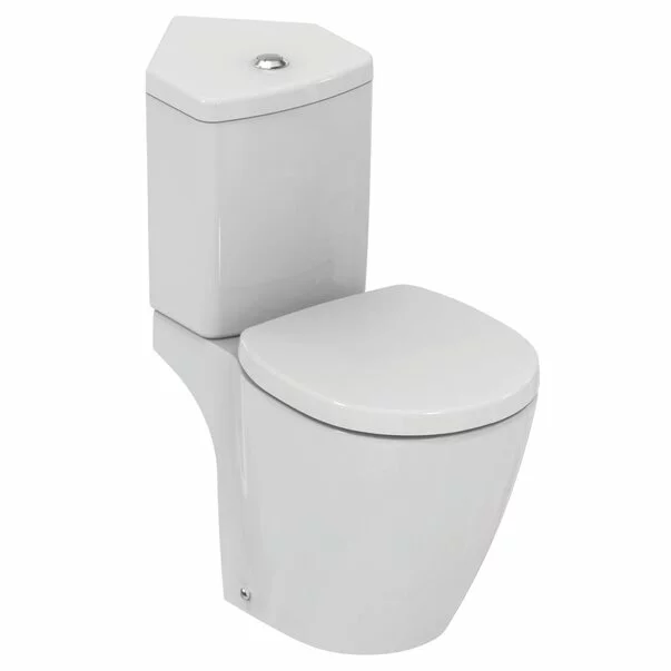 Set vas wc pe pardoseala cu rezervor pe colt si capac softclose Ideal Standard Connect Space picture - 2