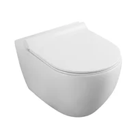 Set vas WC suspendat Fluminia Minerva rimless cu capac softclose alb