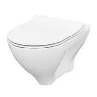 Set vas WC suspendat B291 Cersanit Mille si capac slim softclose alb
