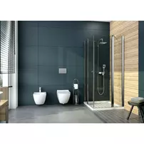 Set vas WC suspendat Deante Anemon Zero alb cu cadru de toaleta, rezervor ascuns si cu buton de actiune crom picture - 10