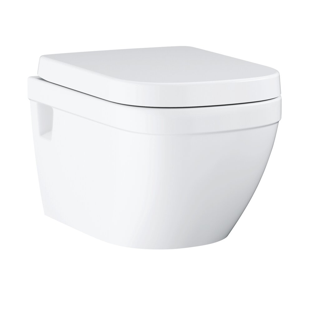 Set vas wc suspendat Grohe Euro Ceramic Rimless Triple Vortex si capac softclose prindere la vedere imagine