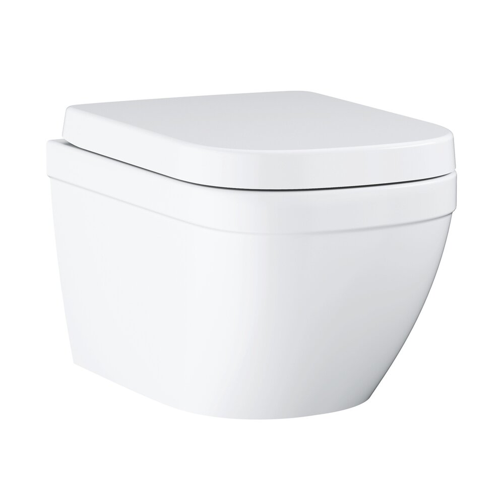 Set vas wc suspendat Grohe Euro Ceramic Triple Vortex rimless si capac softclose Baie