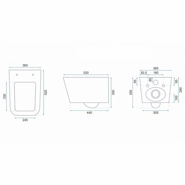 Set vas wc suspendat Rea Ramon rimless capac softclose picture - 8