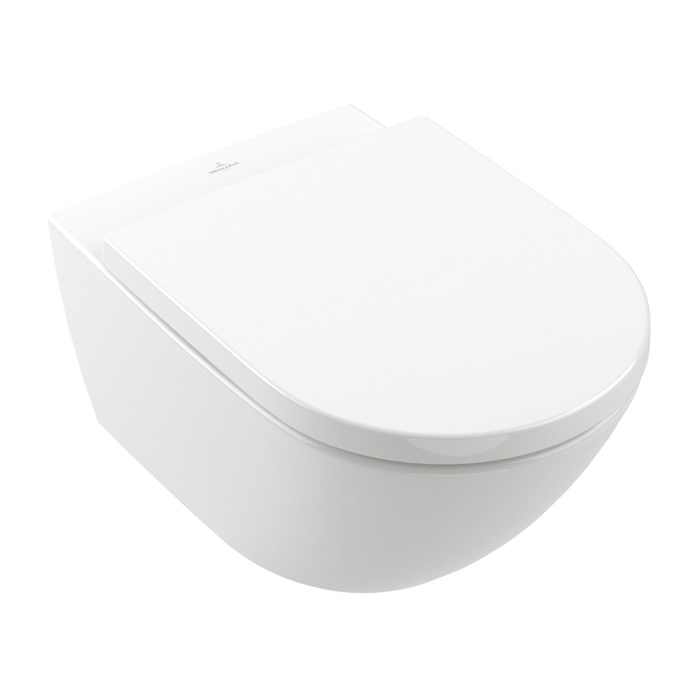 Set vas WC suspendat Villeroy&Boch Subway 3.0 TwistFlush alb cu capac softclose neakaisa.ro