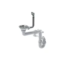 Sifon cu capac scurgere Quadron Unique pentru chiuvete inox finisaj inox
