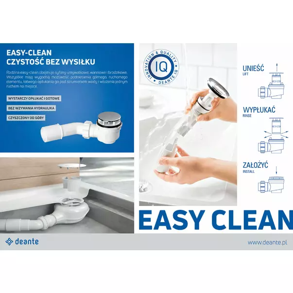 Sifon Deante Easy-Clean pentru cadite de dus crom picture - 2
