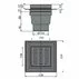 Sifon pardoseala 150 x 150/110 cu inaltator iesire verticala, sistem de retinere a mirosurilor APV11 Alcadrain picture - 2