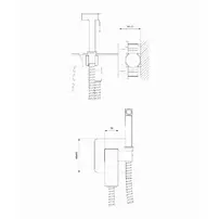 Sistem de bideu pentru montaj ascuns Omnires Parma grafit picture - 2