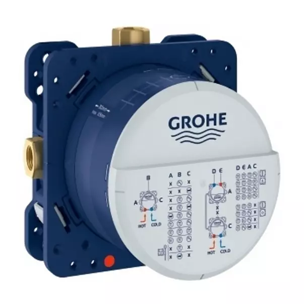 Sistem de dus incastrat Grohe Grohterm SmartControl Rainshower cu termostat auriu periat Cool Sunrise picture - 9