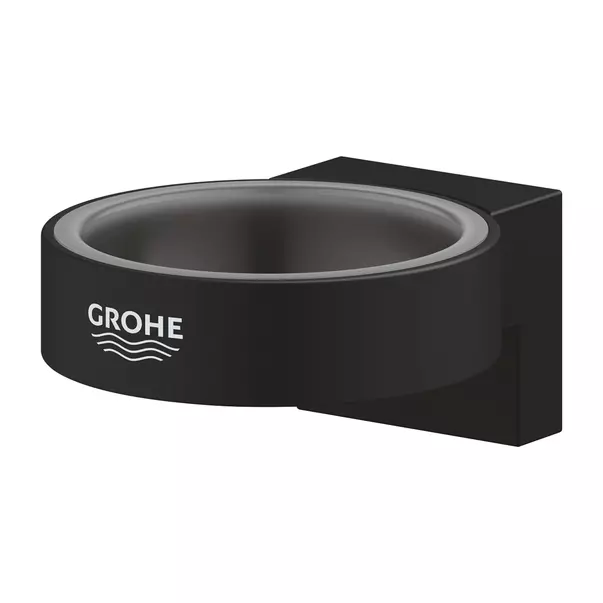 Suport Grohe Selection pentru pahar sau dozator sapun negru mat Phantom Black picture - 2