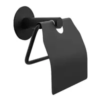 Suport hartie igienica Rea 322219A cu protectie finisaj negru mat