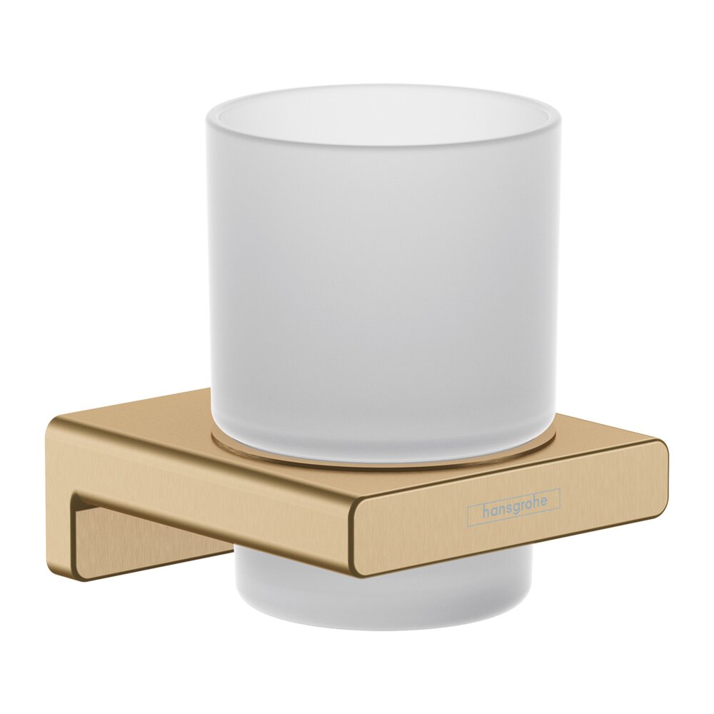 Suport periute de dinti Hansgrohe AddStoris bronz periat Suport periute de dinti Hansgrohe AddStoris bronz periat