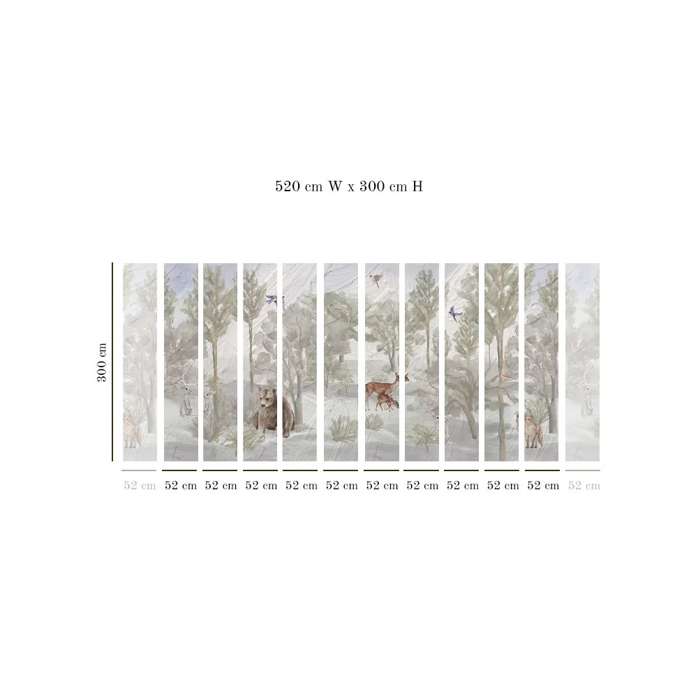 Tapet VLAdiLA foggy forest faun in color 520 x 300 cm 300 imagine 2022