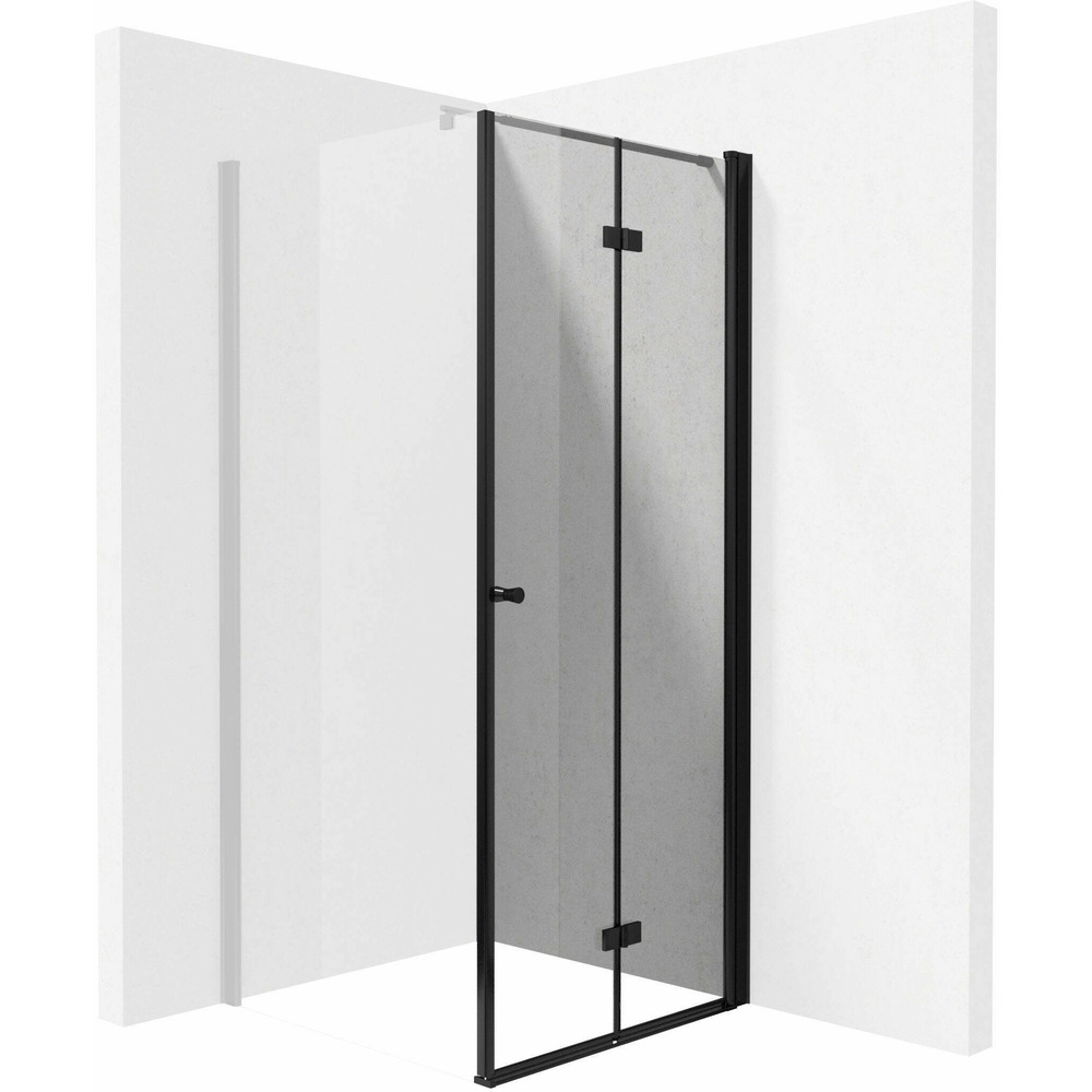 Usa de dus pliabila Deante Kerria Plus 70 cm sticla 6 mm negru mat Baie