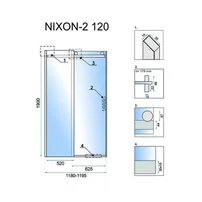Usa de nisa culisanta Rea Nixon-2 120 cm sticla 8 mm crom dreapta picture - 2