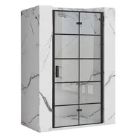 Usa de nisa pliabila Rea Molier 90 cm sticla 6 mm + profil magnetic negru