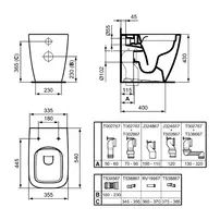 Vas WC pe pardoseala Ideal Standard i.life B inaltat alb lucios SmartGuard rimless picture - 8