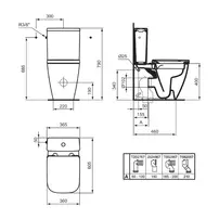 Vas WC pe pardoseala Ideal Standard i.life S BTW rimless alb lucios picture - 9