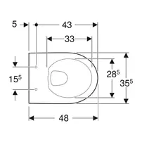 Vas WC suspendat Geberit Selnova Compact rimless alb proiectie mica picture - 2