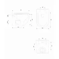 Vas WC suspendat rimless cu capac softclose Omnires Ottawa alb picture - 3