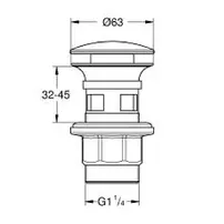 Ventil lavoar Push-Open Grohe crom lucios picture - 3