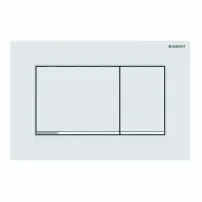 Бутон за активиране Geberit Sigma30, матово бяло, лакиран / гланциран хром, EasyToClean