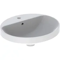 Geberit Variform овална полувградена мивка с преливник 50x45 см