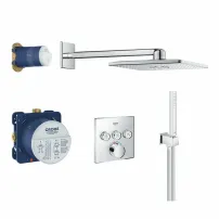 Grohe SmartControl душ система с 3 изхода, квадратна, вградена, без термостат