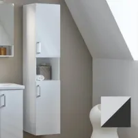 KolpaSan Evelin висок стенен шкаф от MDF антрацитно сив 170x37 см