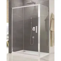 Плъзгаща се врата за ниша с фиксирана стена SanSwiss Ocelia 140 см, закалено стъкло 5 мм, антикорозионно покритие