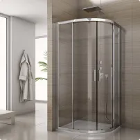 Полукръгла душ кабина с плъзгащи се врати SanSwiss Salia SALR 90x90 6 мм закалено стъкло