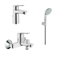 Смесител за баня и душ Grohe BauEdge с портиер, гланциран хром