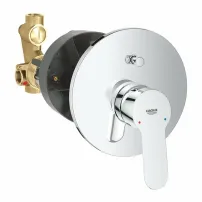 Вграден смесител за вана и душ Grohe BauEdge с гланцово хромирано тяло
