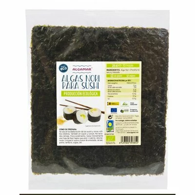 Alge nori pentru sushi raw, bio, 25g PRET REDUS