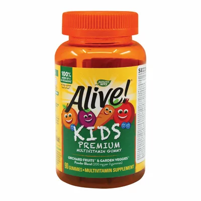 Alive!®, Kids Premium Gummy, Nature`s Way, 90 jeleuri, Secom