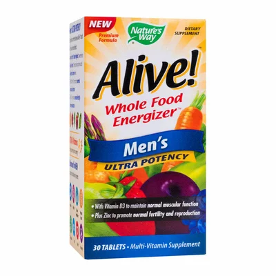 Alive!™ Men’s Ultra, Nature`s Way, 30 tablete, Secom