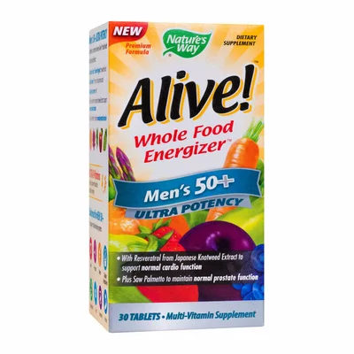 Alive!™ Men’s 50+ Ultra, Nature`s Way, 30 tablete, Secom