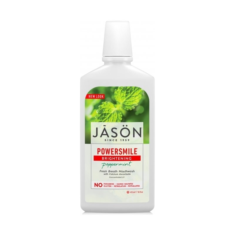 Apa de gura Power Smile ecologica pt albire si respiratie proaspata Jason 473ml