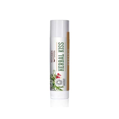 Balsam de buze, Herbal Kiss, bio, 4.3ml, Wooden Spoon PRET REDUS