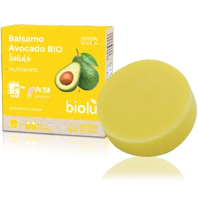 Balsam de par solid cu avocado ecologic 60g Biolu
