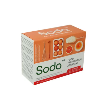 Bicarbonat de sodiu alimentar, 20 pliculete x 10g, Soda