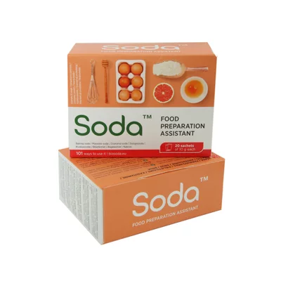 Bicarbonat de sodiu alimentar, 20 pliculete x 10g, Soda