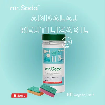 Bicarbonat de sodiu pentru curatat, 500g, Mr.Soda