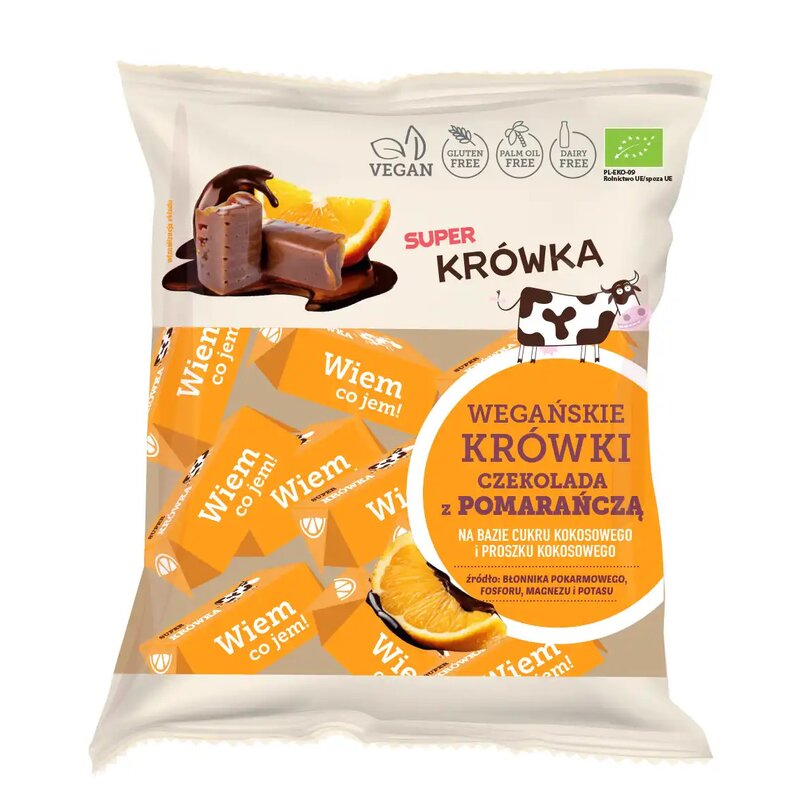 Caramele - aroma ciocolata cu portocale bio 150g Super Fudgio